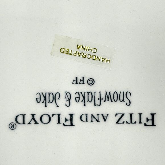 Fitz and Floyd Snowflake and Jake Candy Dish Bowl Christmas Reindeer Serving - Picture 12 of 16